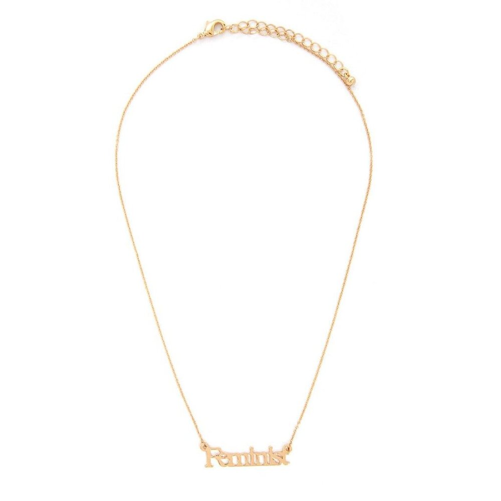 Forever 21 Feminist Pendant Necklace